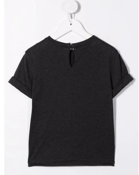 camiseta de algodón con eslogan estampado